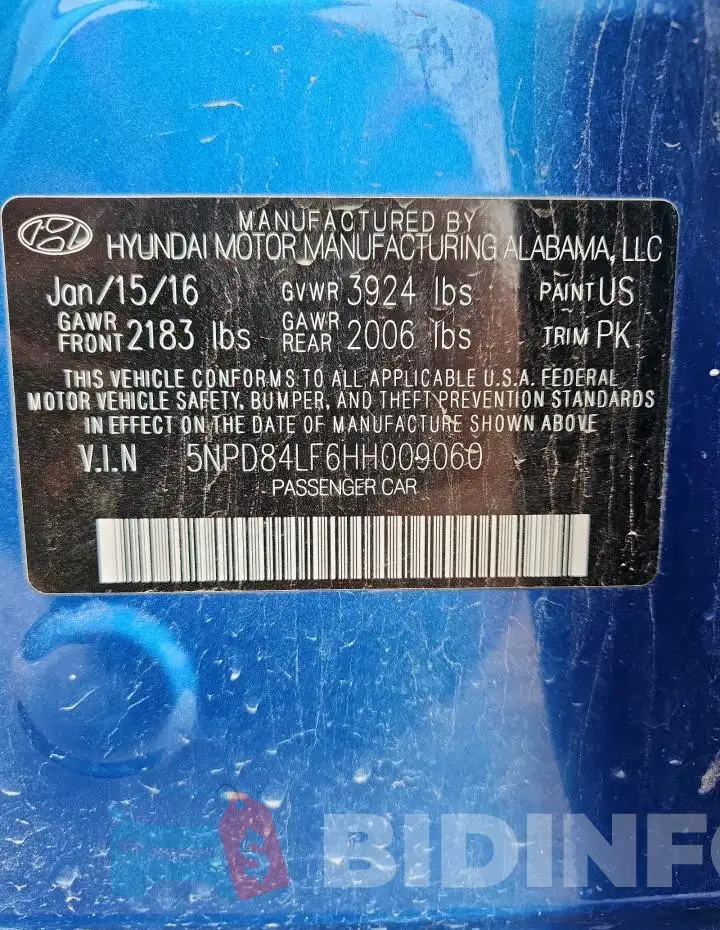 5NPD84LF6HH009060 Photo# 12