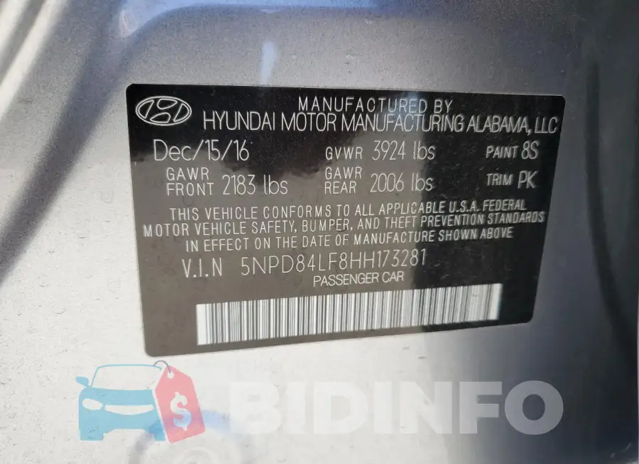 5NPD84LF8HH173281 Photo# 13