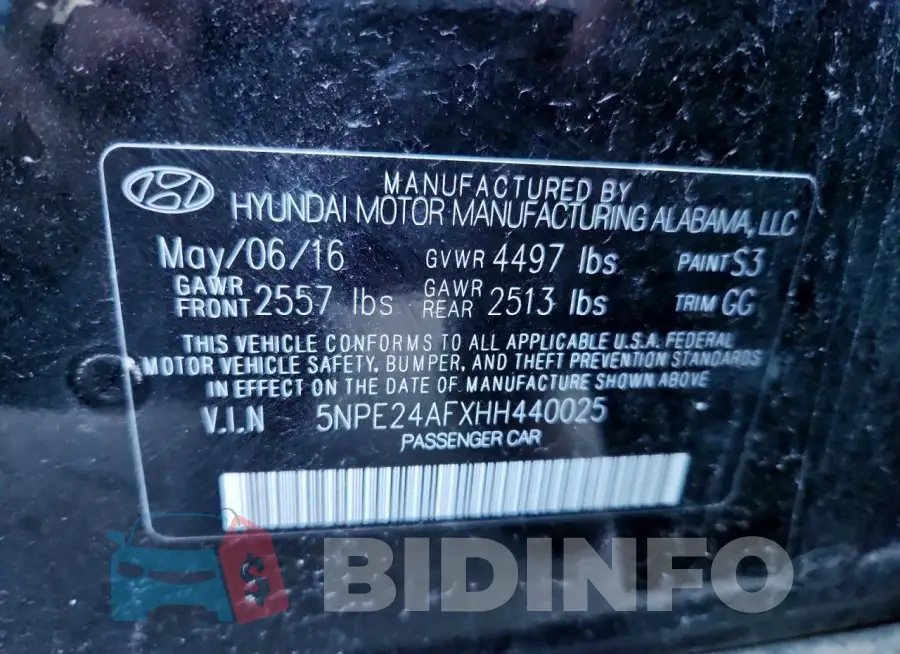 5NPE24AFXHH440025 Photo# 12