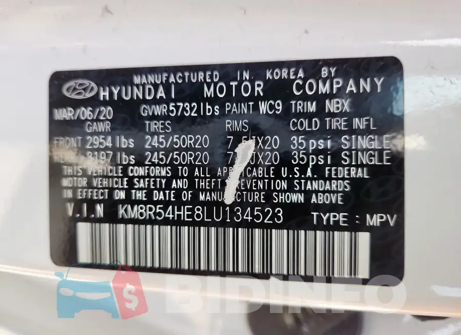 KM8R54HE8LU134523 Photo# 14