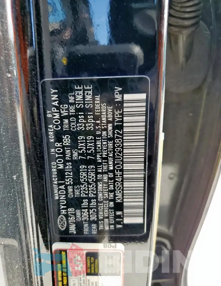 KM8SR4HF0JU293872 Photo# 13