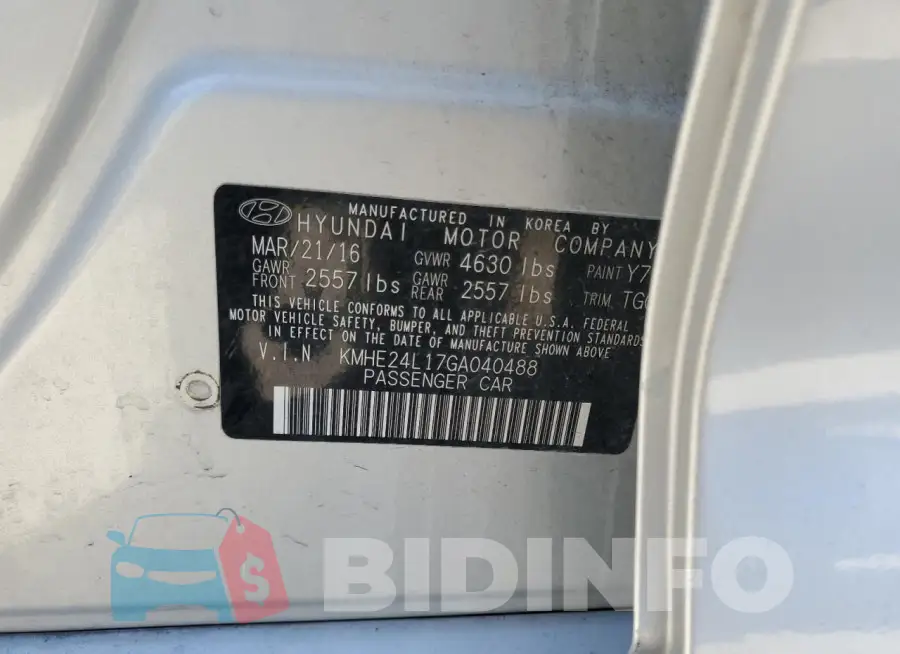 KMHE24L17GA040488 Photo# 12