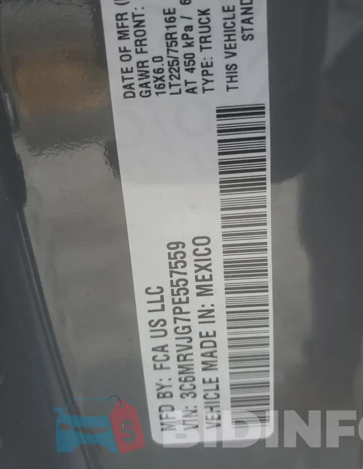 3C6MRVJG7PE557559 Photo# 13
