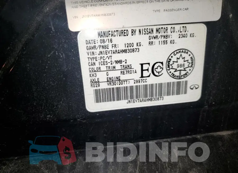JN1EV7AR4HM830873 Photo# 12