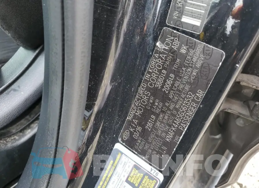 KNAFK4A65G5613532 Photo# 12