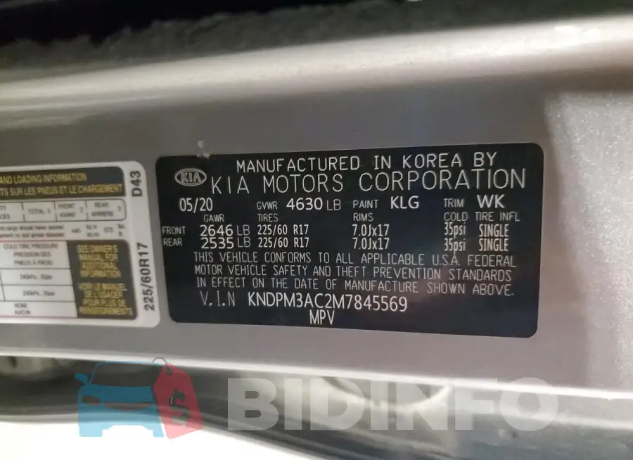 KNDPM3AC2M7845569 Photo# 14