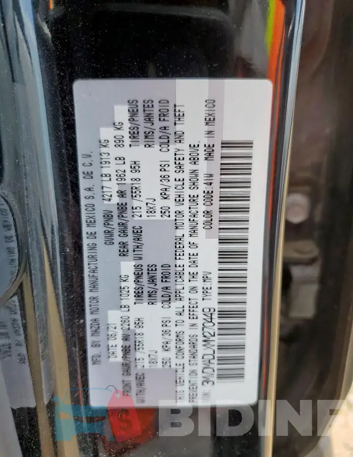 3MVDMADLXMM270449 Photo# 13