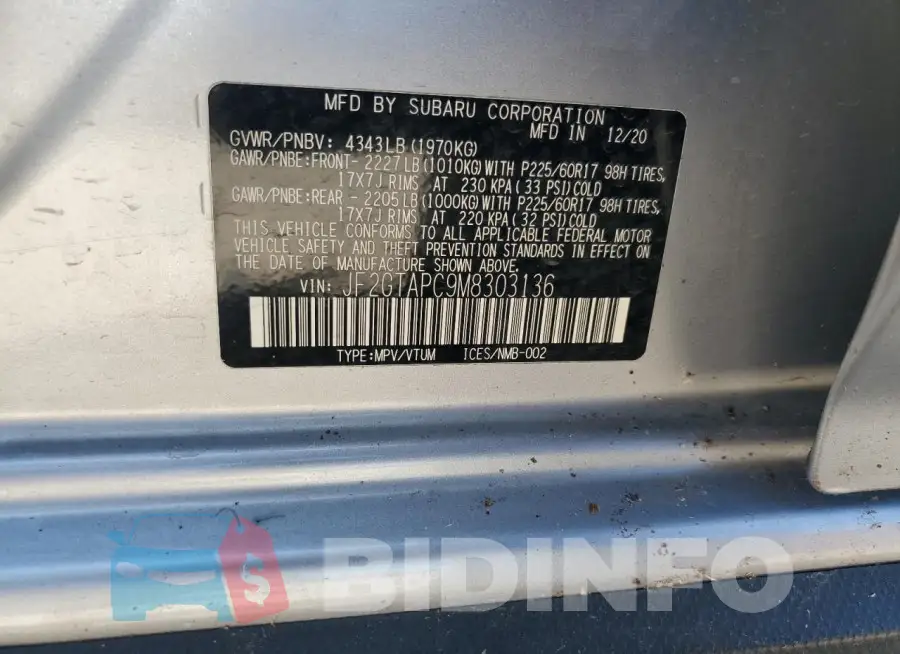 JF2GTAPC9M8303136 Photo# 12