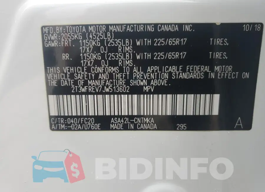 2T3WFREV7JW513602 Photo# 12