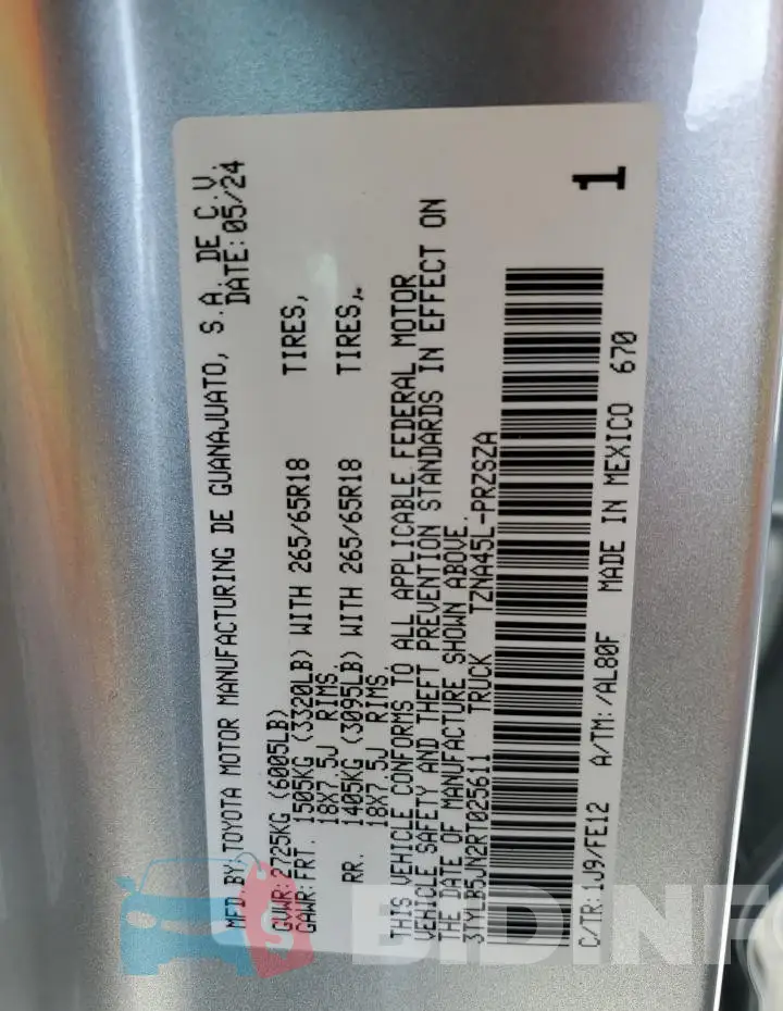 3TYLB5JN2RT025611 Photo# 12