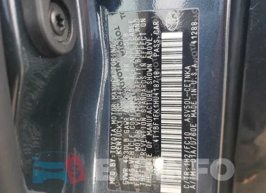 4T1BF1FK1HU418718 Photo# 13