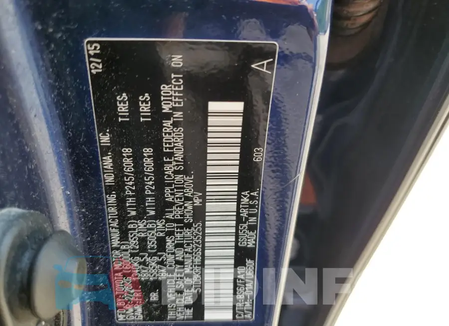 5TDBKRFH6GS235255 Photo# 13