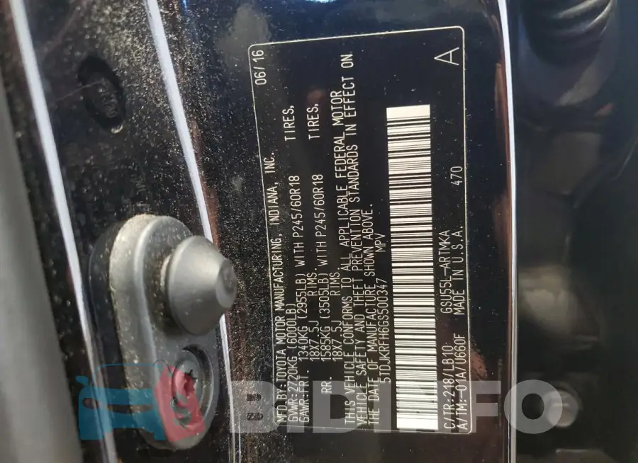 5TDJKRFH6GS500347 Photo# 14