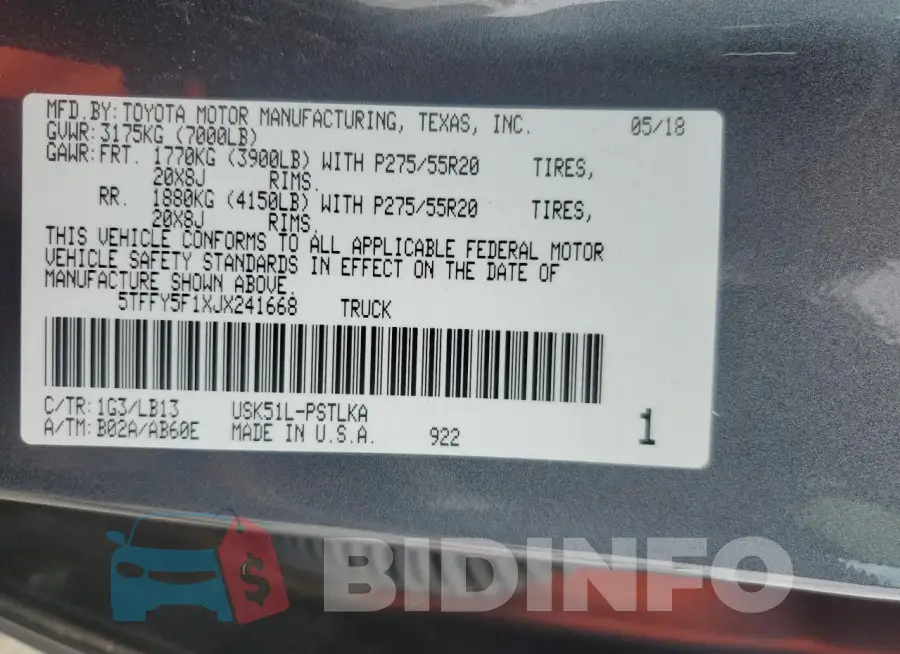 5TFFY5F1XJX241668 Photo# 12