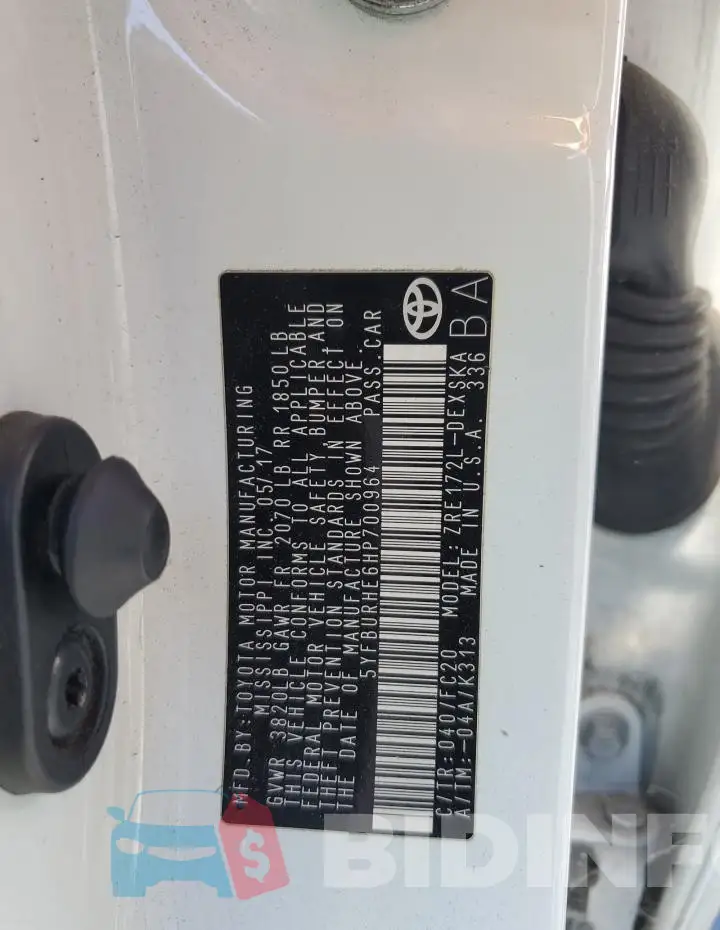 5YFBURHE6HP700964 Photo# 12