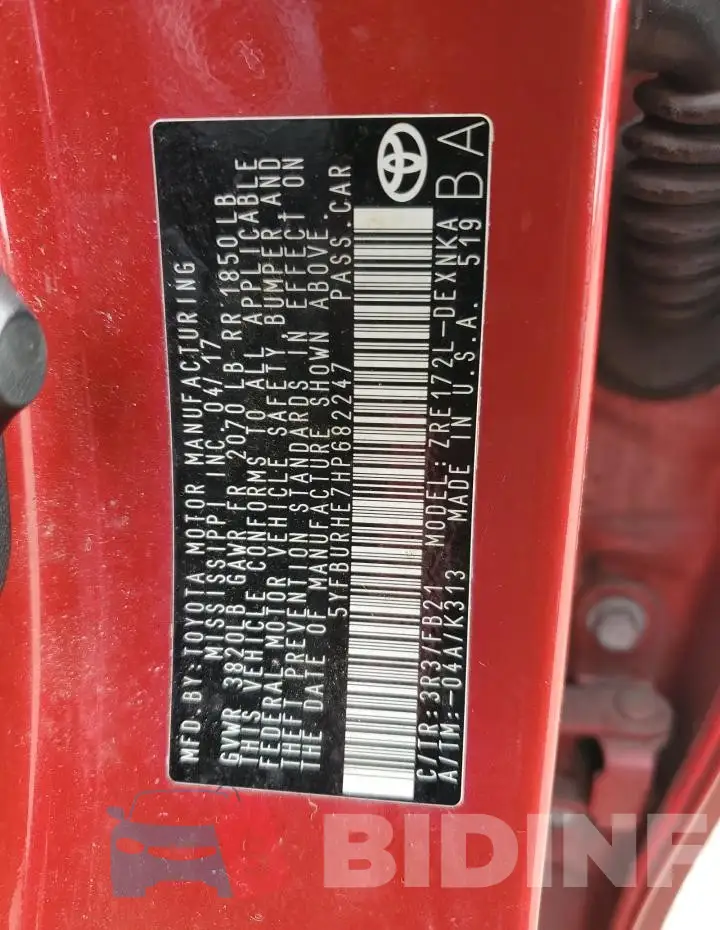 5YFBURHE7HP682247 Photo# 12
