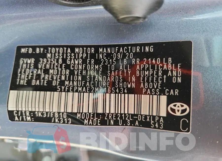 5YFEPMAE2MP165434 Photo# 12