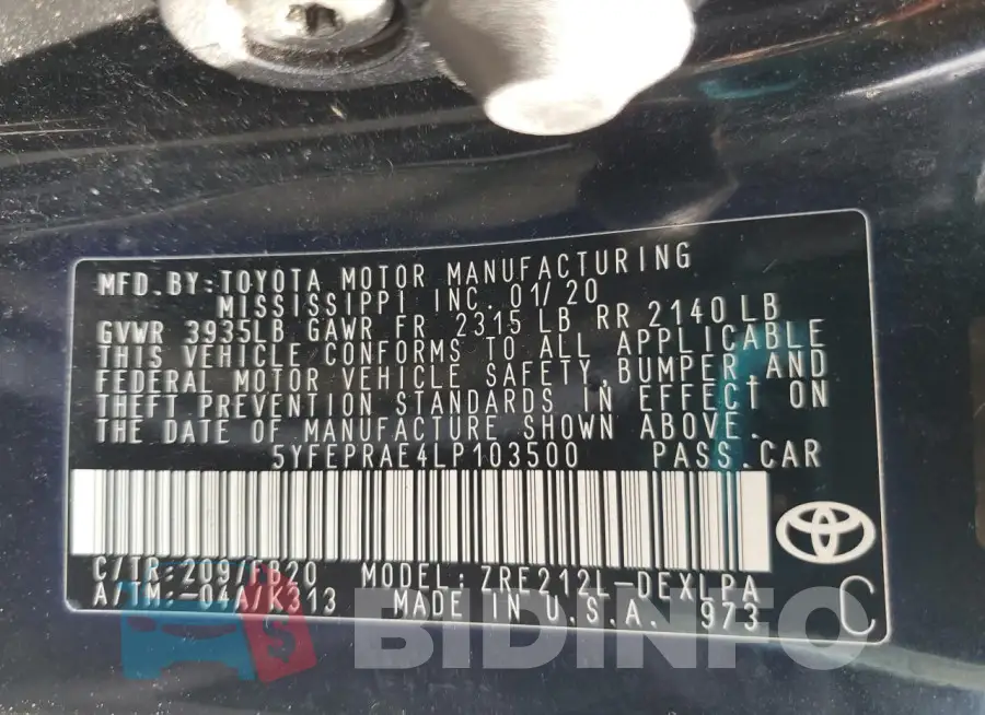 5YFEPRAE4LP103500 Photo# 12