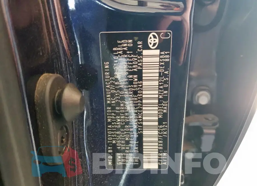 5YFS4MCE2PP160246 Photo# 12