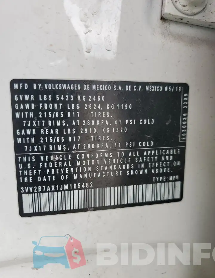 3VV2B7AX1JM165482 Photo# 13