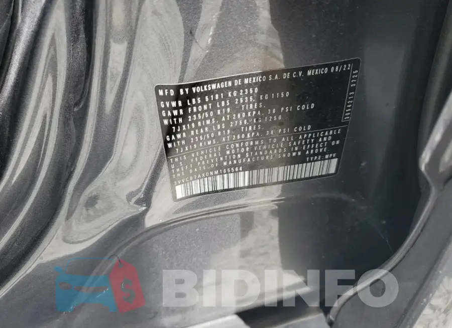 3VVCB7AX0NM165564 Photo# 12
