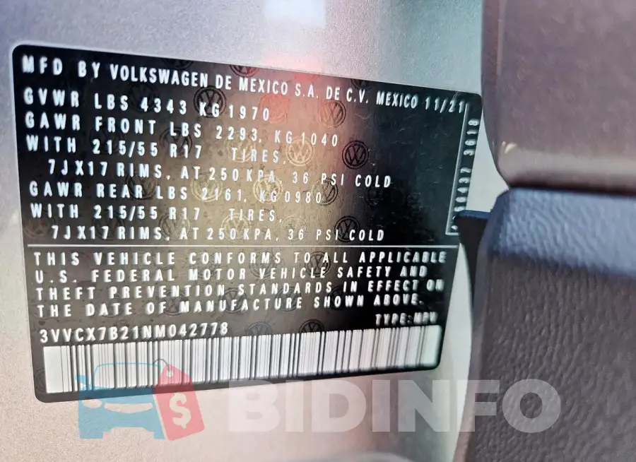 3VVCX7B21NM042778 Photo# 14