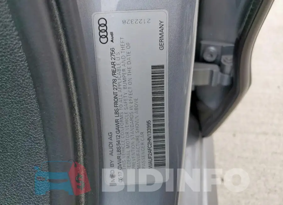 WAUF2AFC2HN133995 Photo# 12