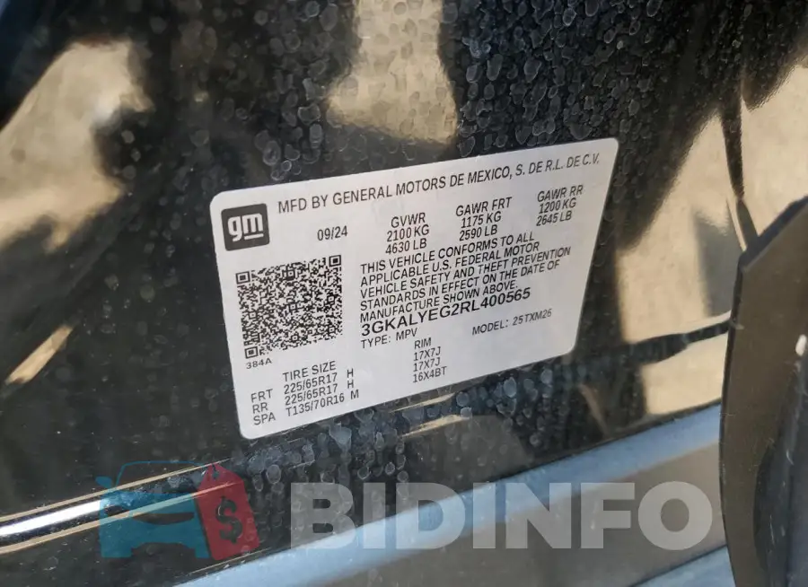 3GKALYEG2RL400565 Photo# 13