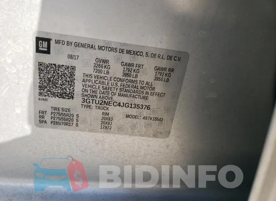 3GTU2NEC4JG135376 Photo# 12