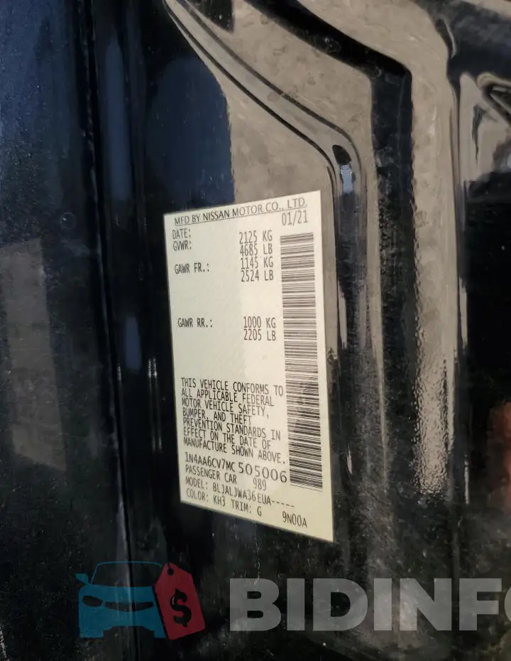 1N4AA6CV7MC505006 Photo# 12