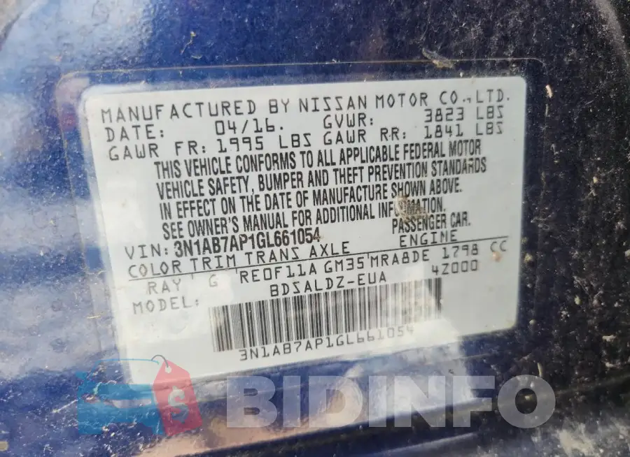 3N1AB7AP1GL661054 Photo# 12