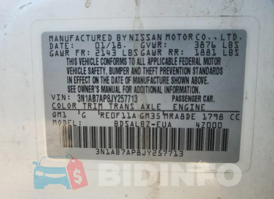 3N1AB7AP8JY257713 Photo# 13
