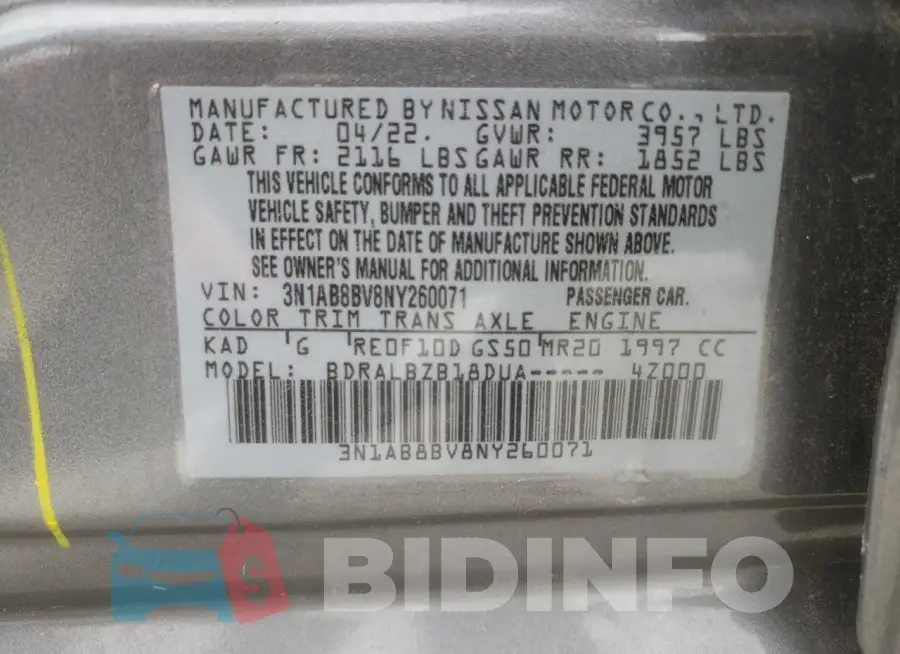 3N1AB8BV8NY260071 Photo# 12