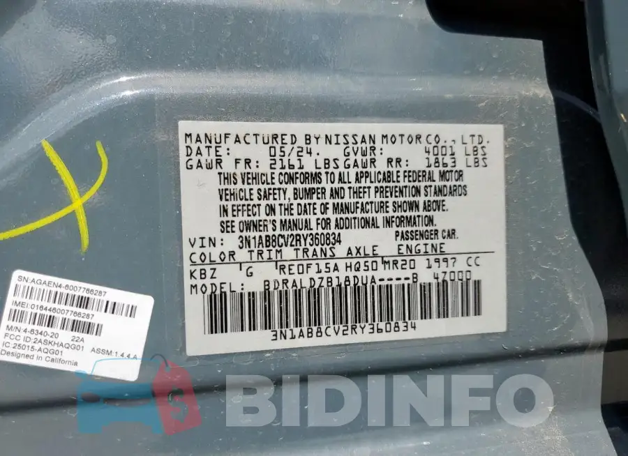 3N1AB8CV2RY360834 Photo# 12