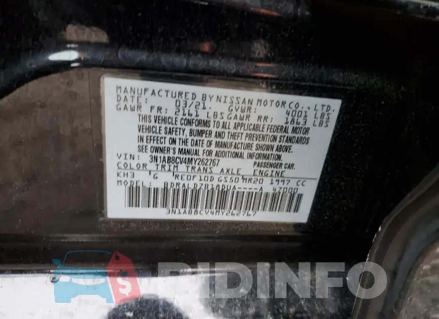 3N1AB8CV4MY262767 Photo# 13