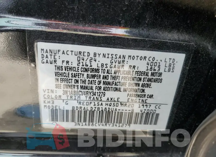 3N1AB8CV4RY341279 Photo# 12