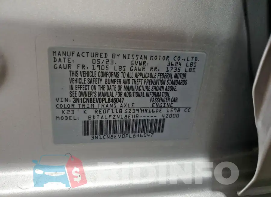 3N1CN8EV0PL846047 Photo# 12