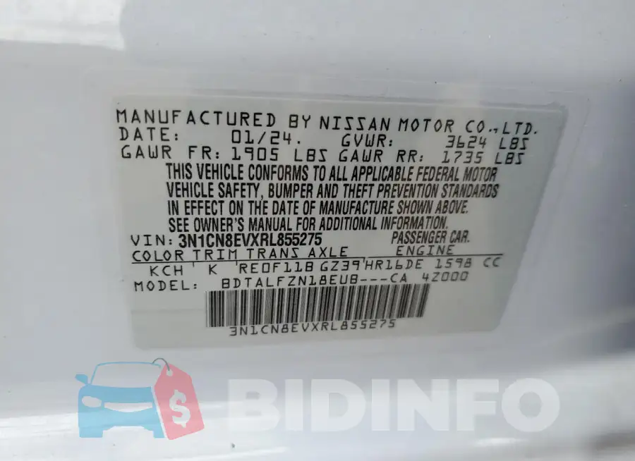3N1CN8EVXRL855275 Photo# 12