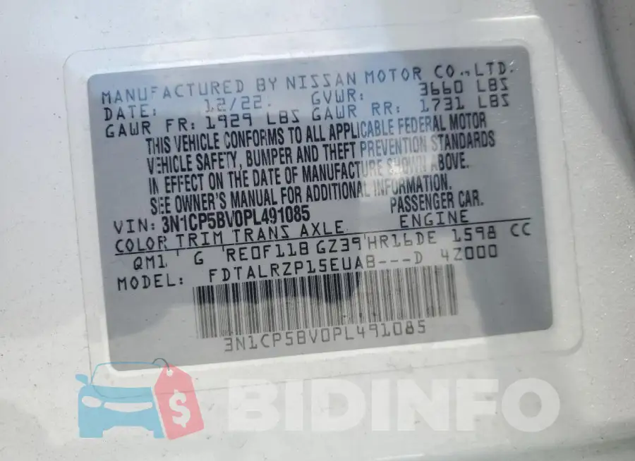 3N1CP5BV0PL491085 Photo# 13