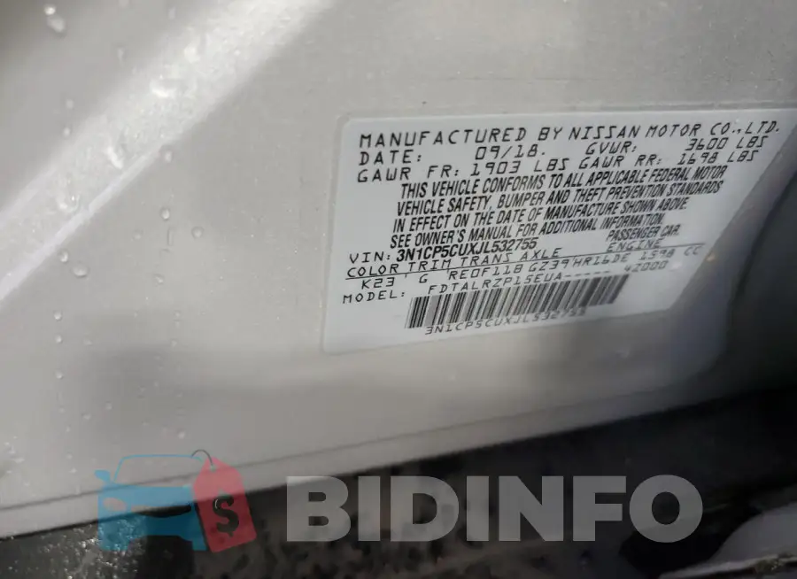 3N1CP5CUXJL532755 Photo# 12
