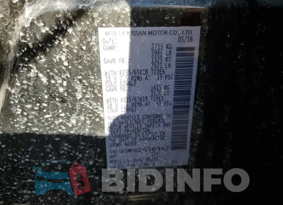 5N1AR2MM4GC656967 Photo# 12