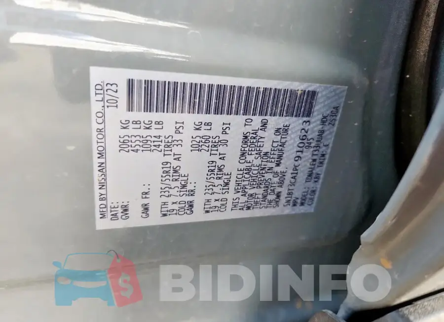 5N1BT3CA1PC910623 Photo# 12