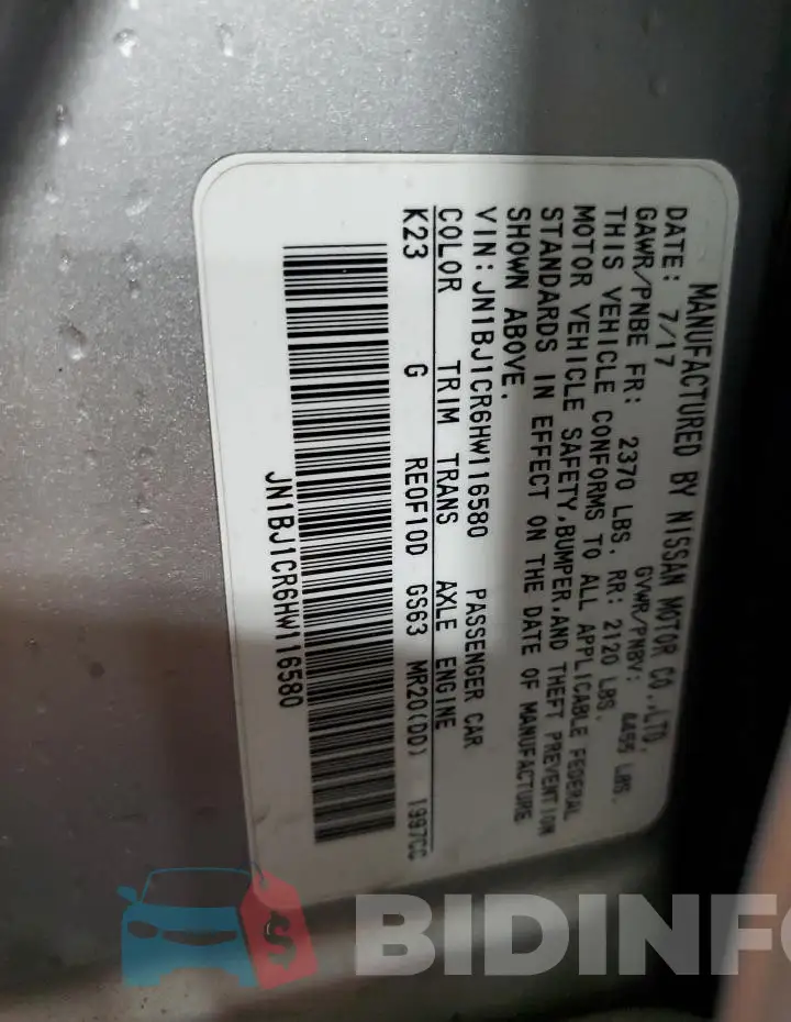JN1BJ1CR6HW116580 Photo# 14