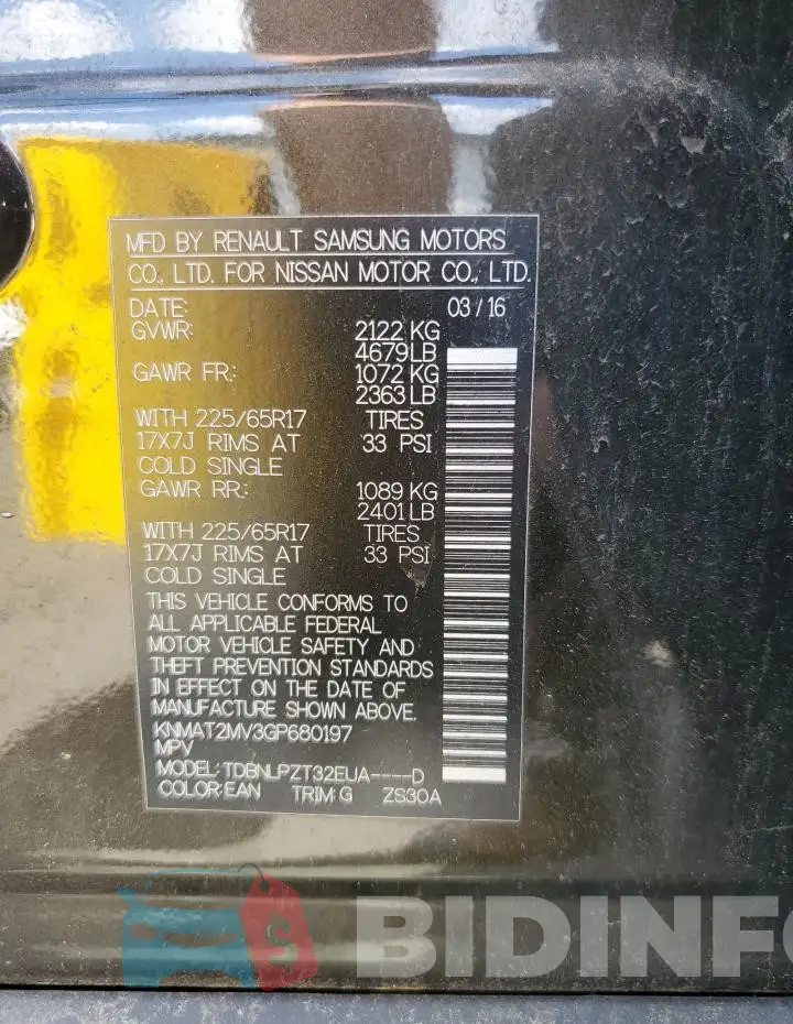 KNMAT2MV3GP680197 Photo# 13