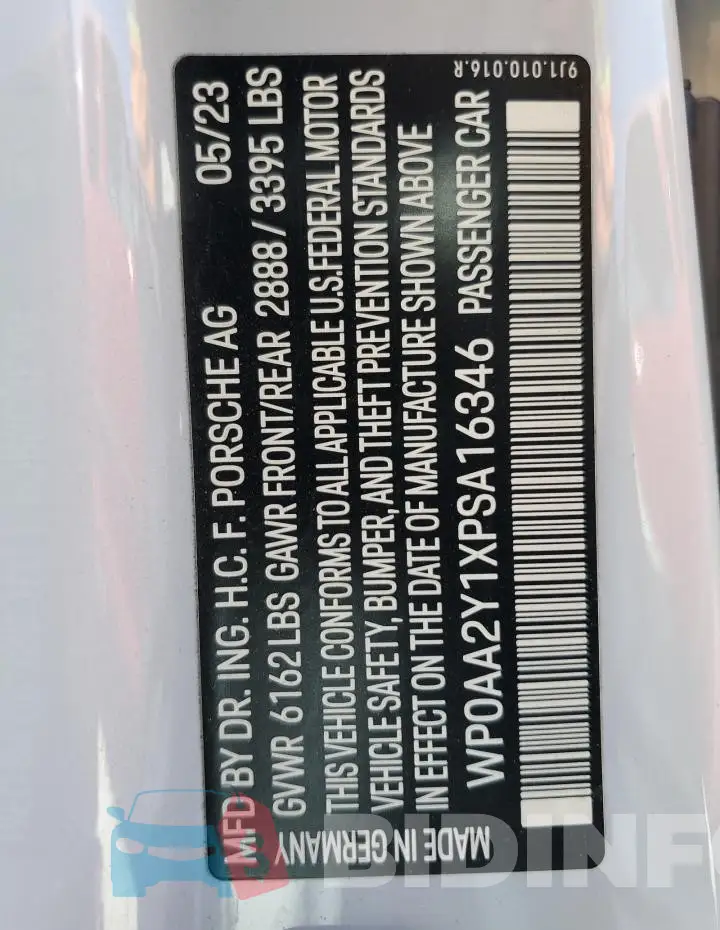 WP0AA2Y1XPSA16346 Photo# 13
