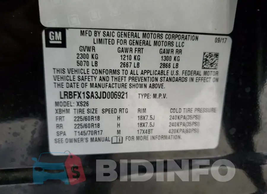 LRBFX1SA3JD006921 Photo# 13