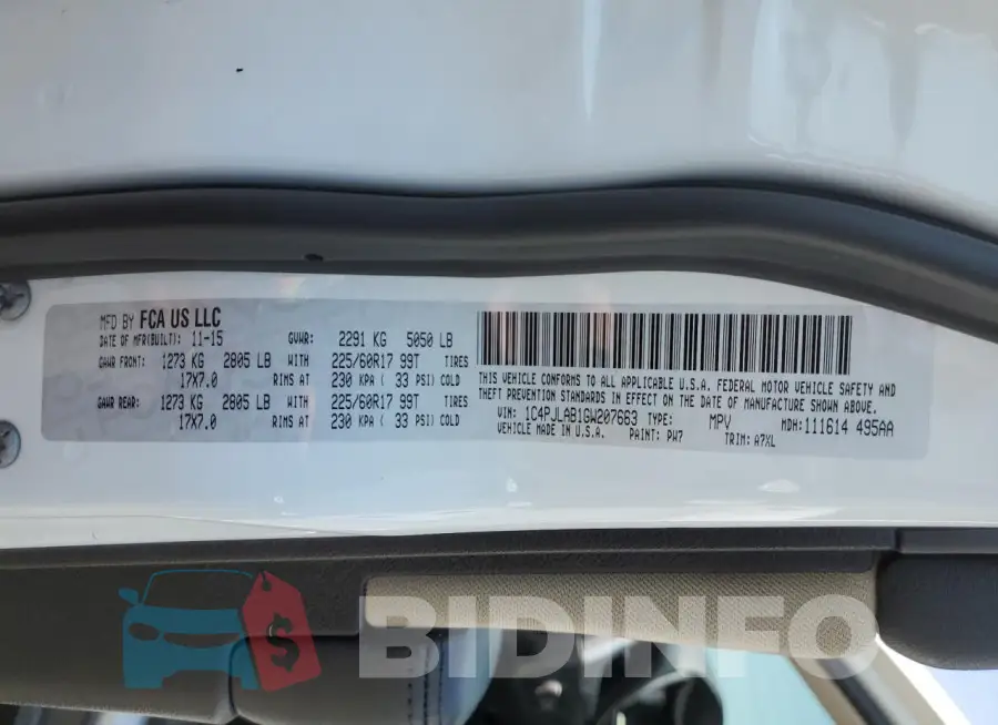 1C4PJLAB1GW207663 Photo# 13