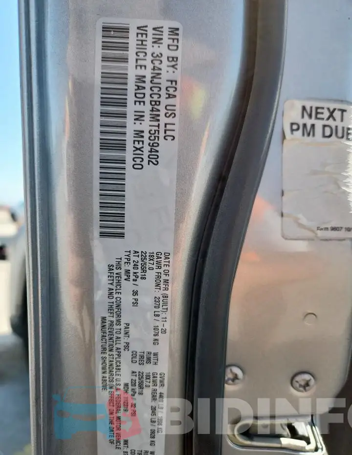 3C4NJCCB4MT559402 Photo# 14