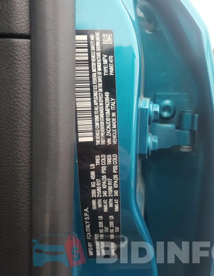 ZACNJDB10MPN28649 Photo# 13