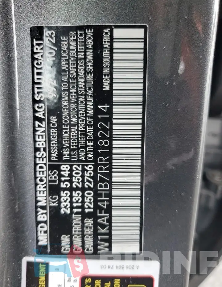 W1KAF4HB7RR182214 Photo# 13